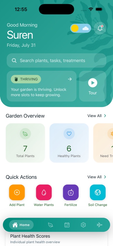 Health scores in the Planta app
